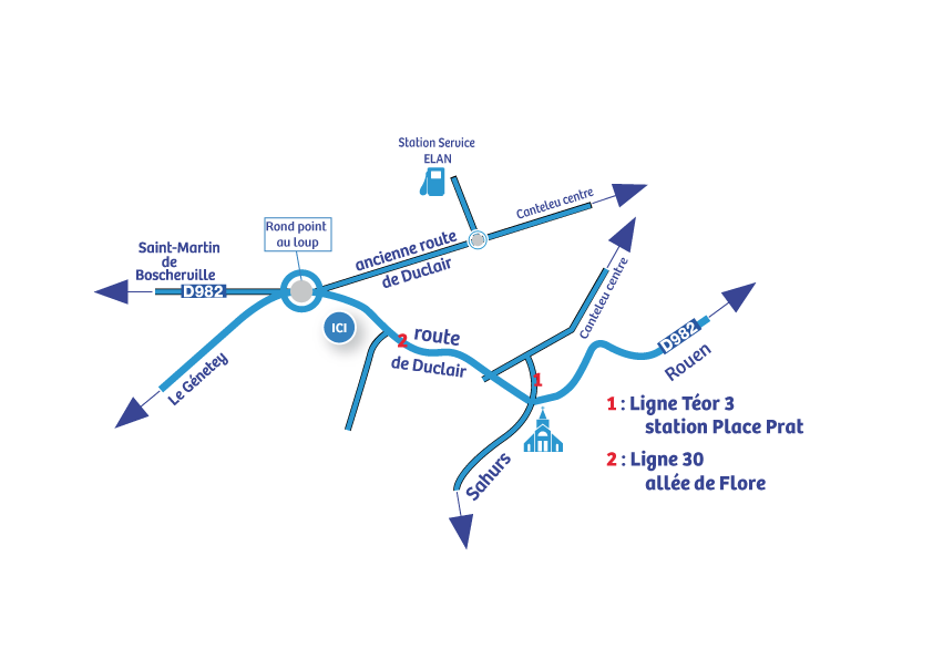 Plan situation-avec-station-service-et-lignes-transport